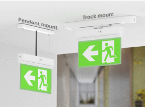 LED Exit Light - Recessed, hanging & Wall mounted
