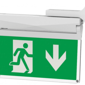 Exit light with English arabic Arrow sign